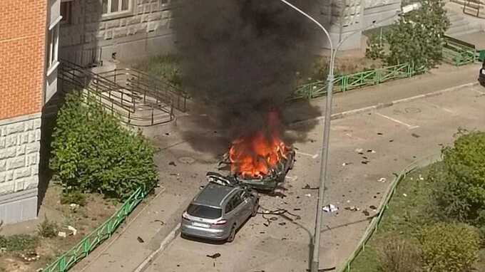 В Балашихе произошел сильный взрыв автомобиля